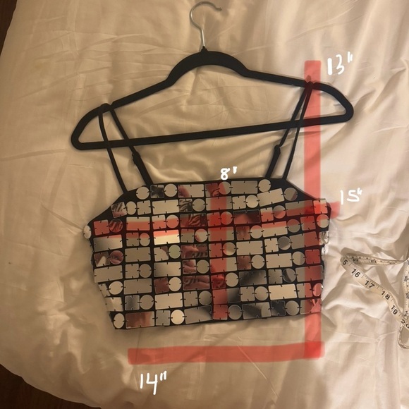 Forever 21 Mirror Sequin Crop Top in Size Small | New - Picture 6 of 6